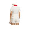 adidas Originals X Sans titre AE23 Polo Court à Col V Contrasté Femme Hauts Blanc cassé IN1082