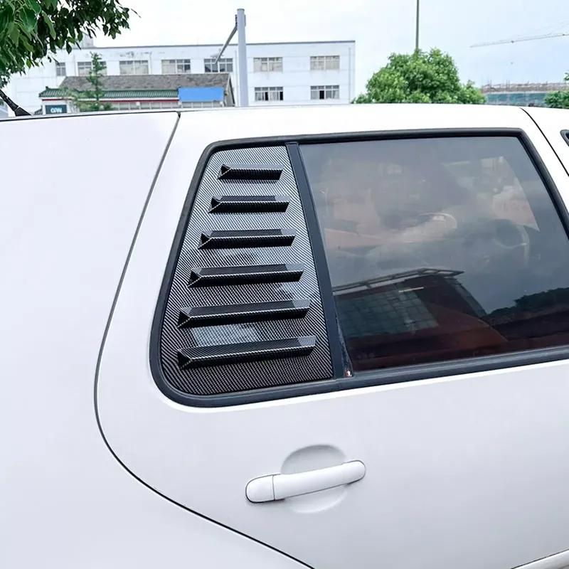 For Volkswagen GOLF 4 MK4 1997-2006 ABS Plastic Rear Window Quarter Louver Scoop Cover Side Vent Trim Car Adhesive Accessories