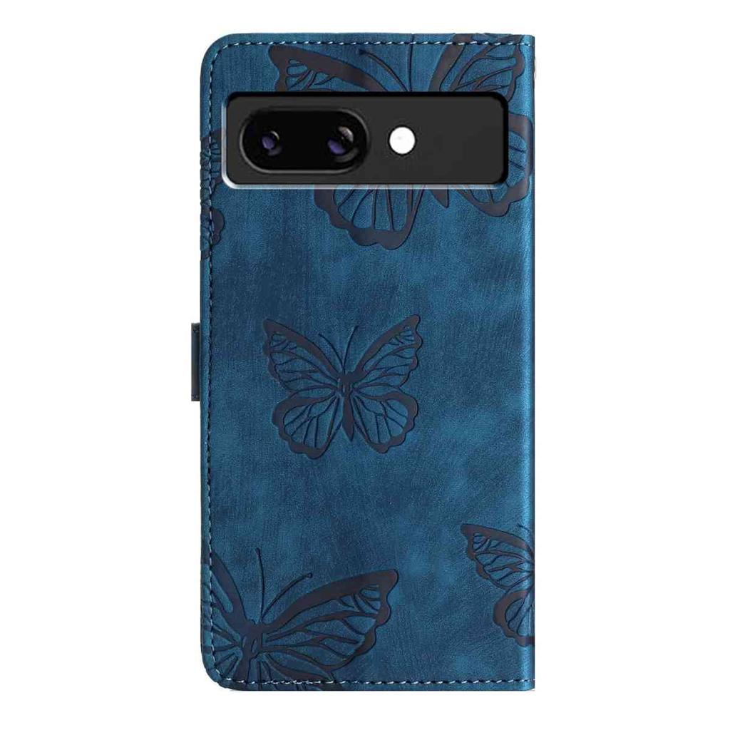 For Google Pixel 6 /Pixel 7 /Pixel 8 /Pixel 9 /Pixel 10 series...Faux Leather Wallet Case with Butterfly Design,Card Slots & Shockproof Protection