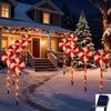 Waterproof LED Solar Christmas Lollipop Stake Light for Outdoor Decoration