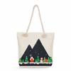 Multifunctional Christmas Printed Thick Rope Shoulder Beach Bag Casual large capacity handbag 7603