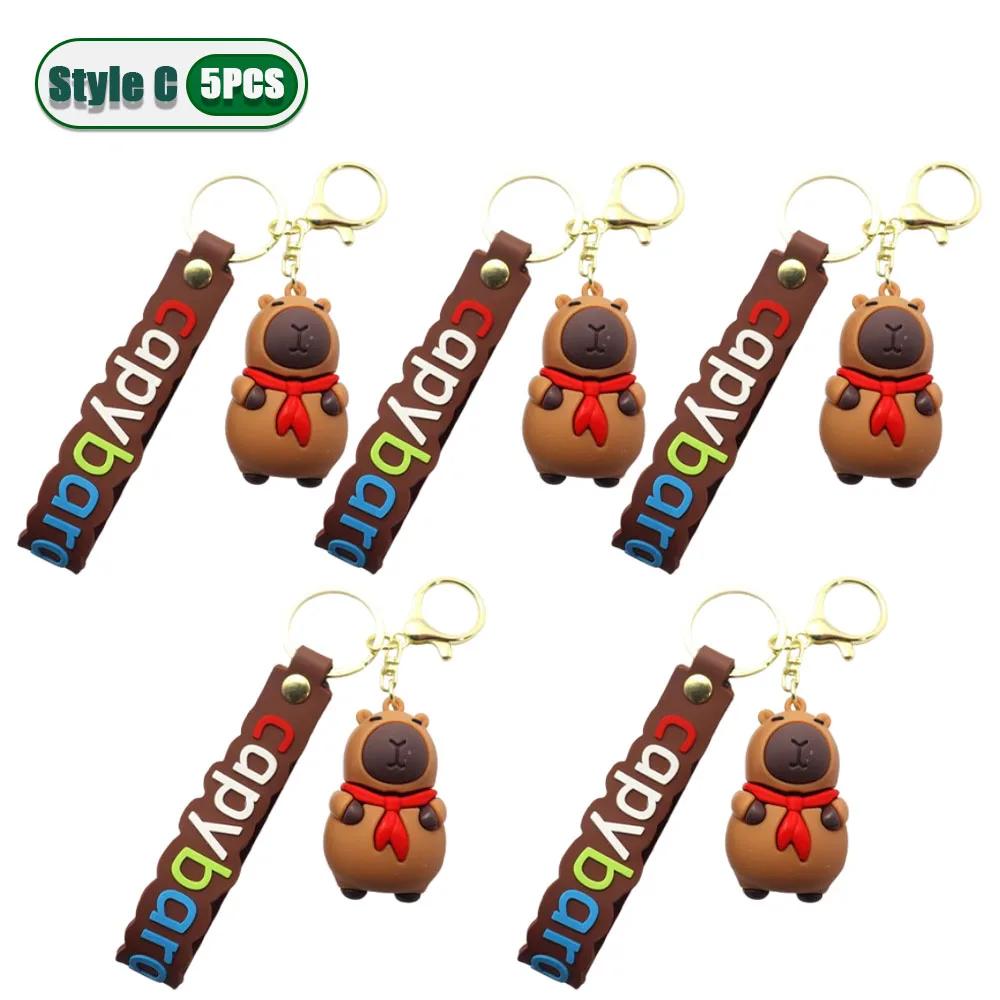 1-20 STÜCKE Niedlicher Capybara Schlüsselanhänger Mode Taschenanhänger Niedliches Tier Schlüsselanhänger Zubehör für Mädchen Kinder Rucksack Dekoration Geschenkidee