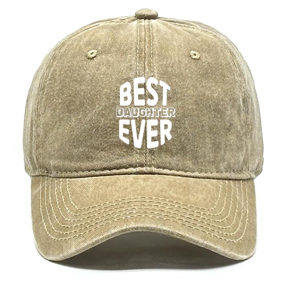 Beste Tochter aller Zeiten" Aufdruck Snapback Baseballkappe, Muttertag Sporthut Lässig Unelastisch Sonnenschutz Mode Verstellbare Baseballkappe