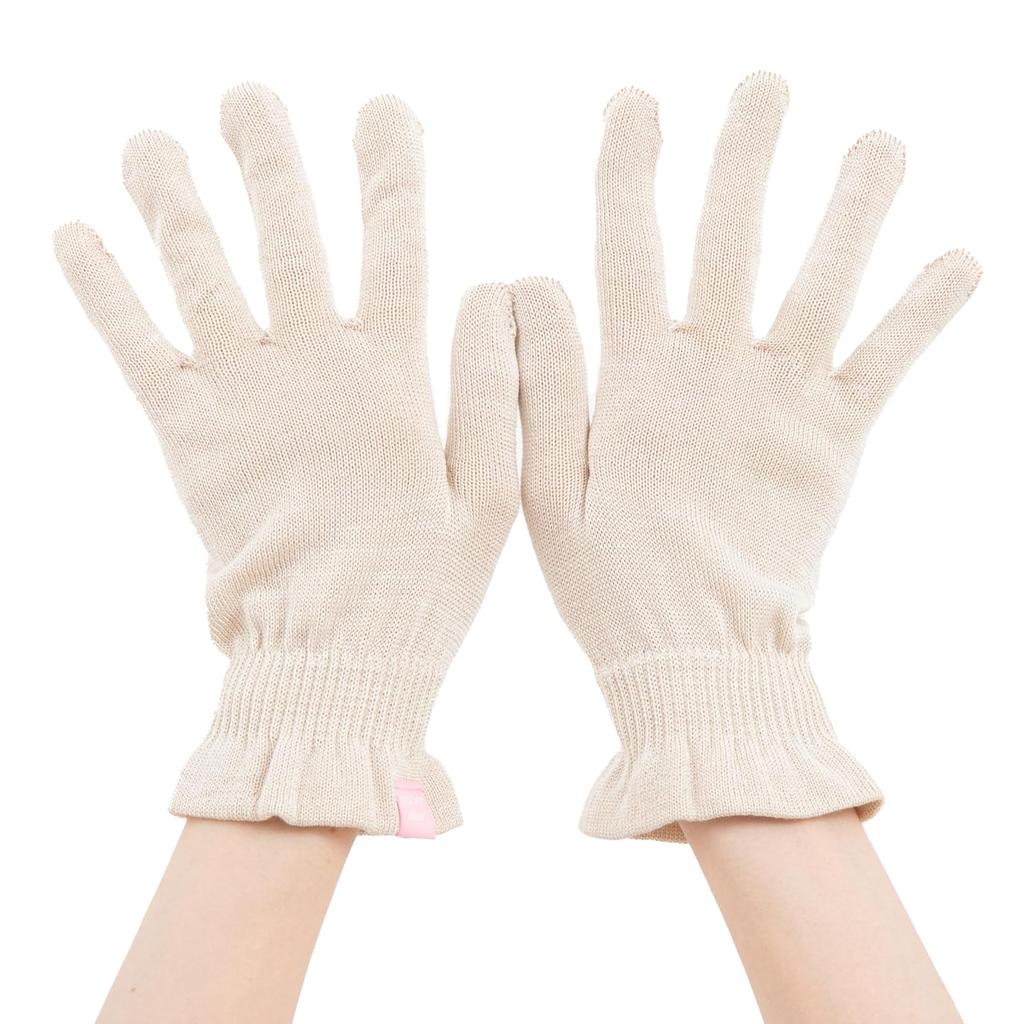 Hand Care to Silk UV Protection for Rough Sleeping Night Care Made in Japan by nanosilkee x WAKISAKA Gloves for UV Sun After Use with Hand Cream