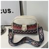 Ethnic Style Fashion Shoulder Bag 2024 Spring New Simple Large Retro Single Shoulder Slant Small Square Bag Blue