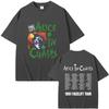 Rock Band Alice in Chains Face Lift Tour 1991 T-Shirt Unisex Damen Punk Lässig Oversized T-Shirt Tops Herren Mode Reine Baumwolle T-Shirts