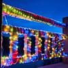 7m 12m Solar 100LED Lights Outdoor Garden Solar String Rope Lights Outdoor Led Garland Lamp for Wedding Party Decoration 8 Modes