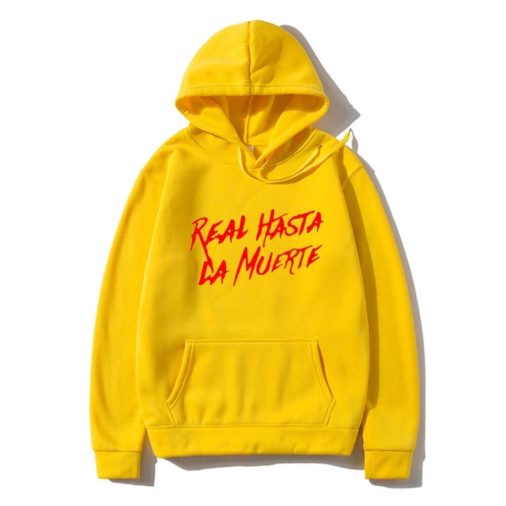 

Толстовки с принтом Anuel AA, толстовка, пальто, повседневный спортивный костюм Real Hasta La Muerte, костюм унисекс, женская одежда, пуловер с капюшоном в стиле аниме XL