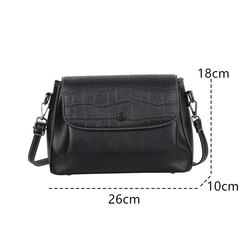 Sac en cuir véritable de haute qualité pour femmes Sac à bandoulière bandoulière en cuir pour dames Sac vintage féminin