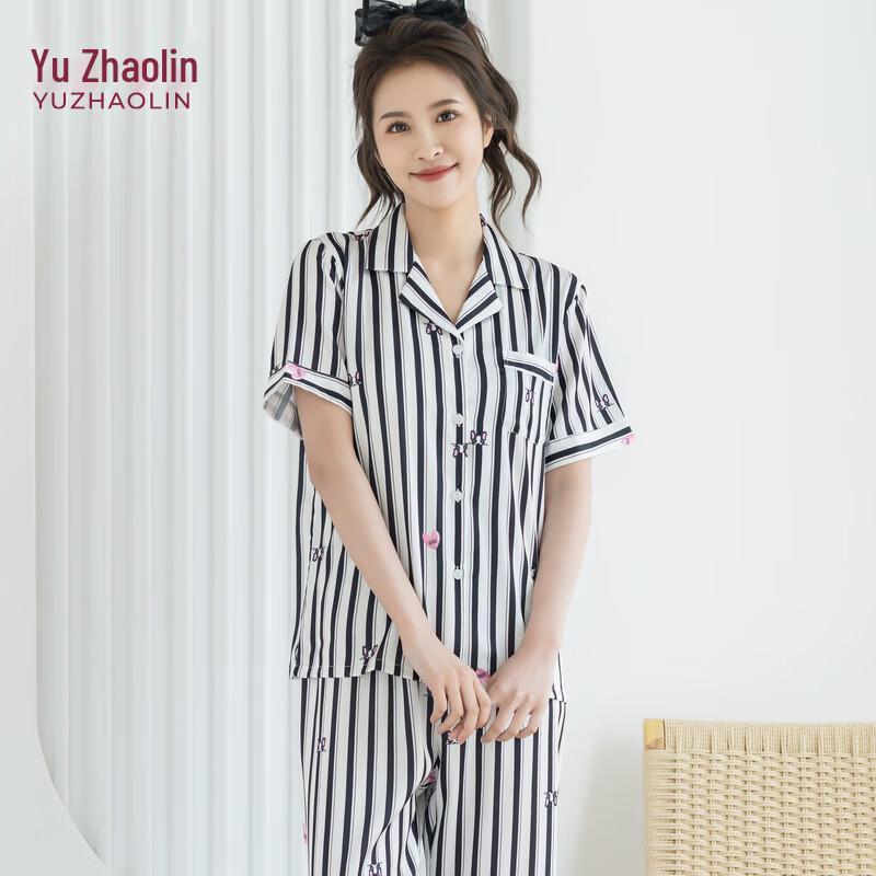 YUZHAOLIN Women s Summer Striped Pajama Set XL