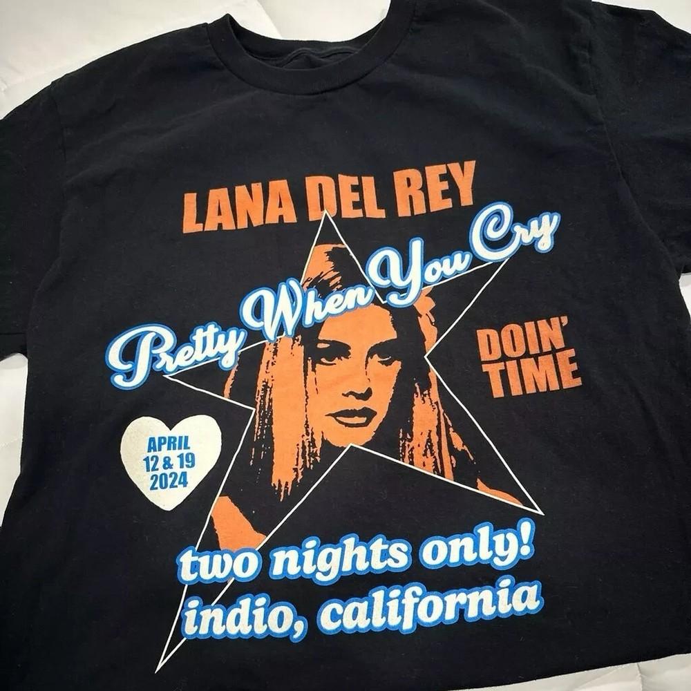 Ремейк Черная футболка Lana Del Rey 90-х С коротким рукавом Vtg Унисекс Футболка XL