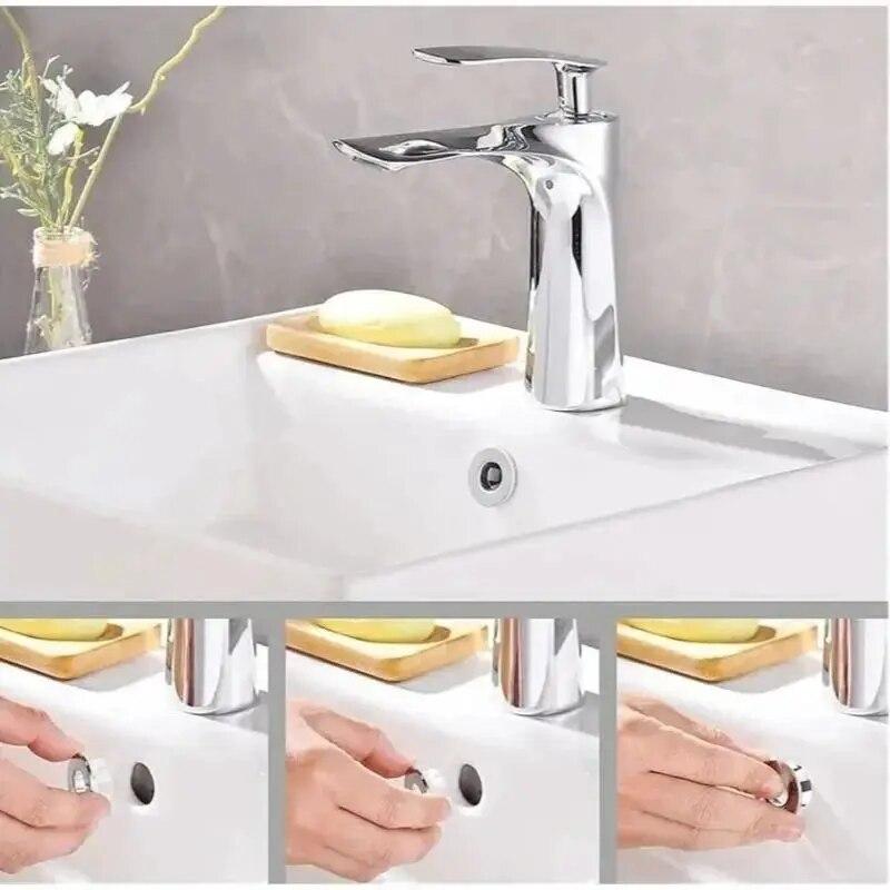 4pcs Kitchen Sink Plastic Overflow Decorative Cover, Ceramic Sink Overflow Hole Plug, Sink Accessories