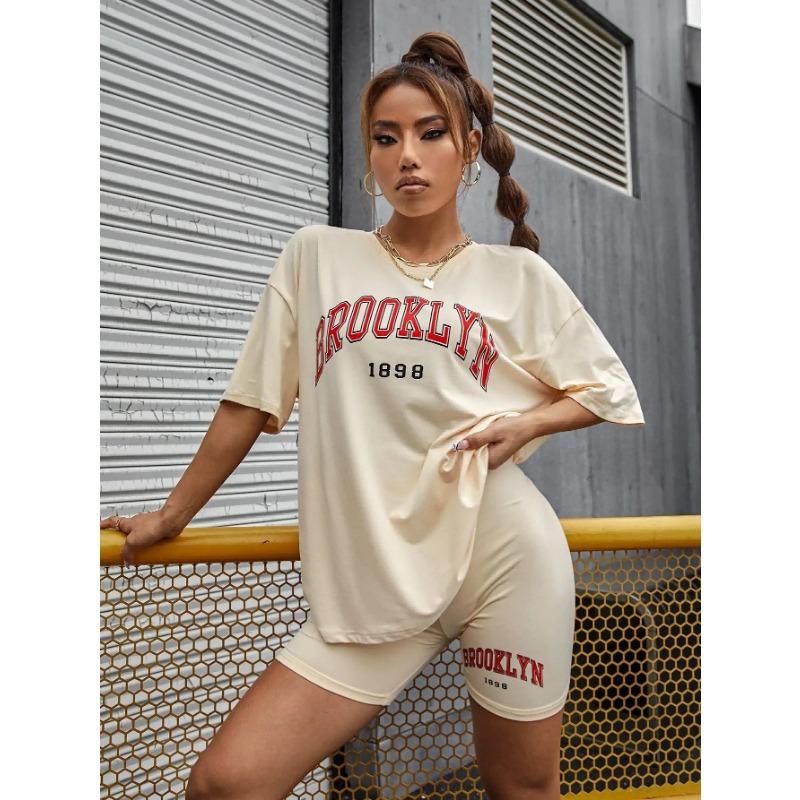 Dámské pyžamové soupravy Ležérní Volné Tričko Těsné Šortky Tenké Venkovní oblečení Pohodlné Prodyšné Krásné Stylové Trendy