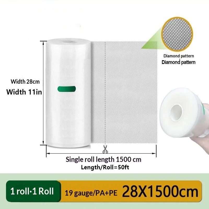 Bpa Free Vacuum Sealer Rolls Food Grade Universal Compatible For Kitchen Food Storage Meal Prep Sous Vide