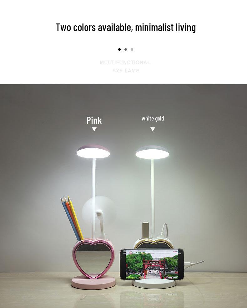 2025 Cross-border Multifunctional Eye-Protecting Desk Lamp, Magnetic Thumbs-Up Design, Heart Shape, Stepless Dimming