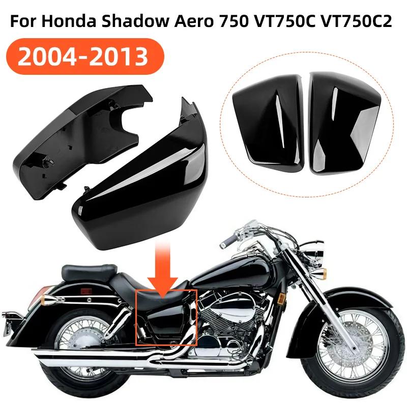 Black Motorcycle Battery Side Fairing Cover Protector Guard For Honda Shadow ACE Aero Spirit VT 400 750 VT400 VT750 2004-2013