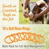 10Pcs Orange Cattle Nose Ring Good Elasticity Cow Nose Ring Nose Ring Accessory  Farm Management