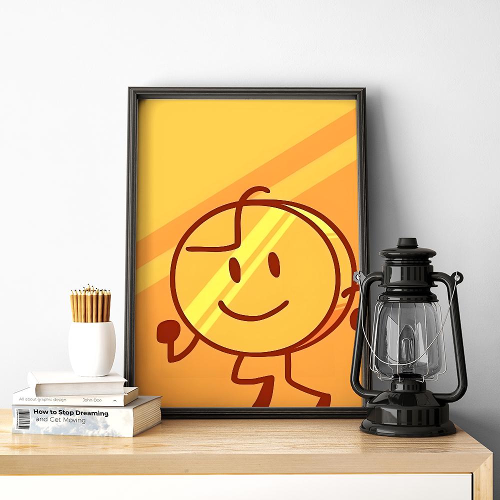 1pc Popular Interesting Cartoon Bfdi Battle For Dream Island Poster HD Poster Home Room Bar Cafe Decor Art Wall Painting Picture
