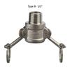 Camlock-Schnellkupplung, 1/2'' Edelstahl Camlock-Fittings Verbinder Cam- und Nut-Schlauchrohr-Fitting-Adapter, 3/4'' Cam-Lock-Typ