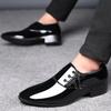 Italienische Lackschuhe für Herren Business-Schuhe Schnür-Oxfords Übergröße Herren Hochzeitsparty-Schuhe Herren Schwarze Leder-Sneaker
