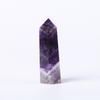 Hexagonal Crystal Column Ornament: Polished Semi-Precious Stone in Various Materials