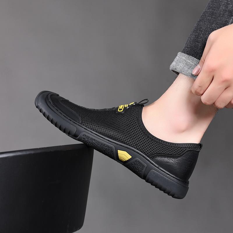 Fashion Casual Men Shoes Luxury Loafers Breathable Mesh Men Sneakers High Quality Outdoor Walking Shoes Fashion Light Running Shoes Male