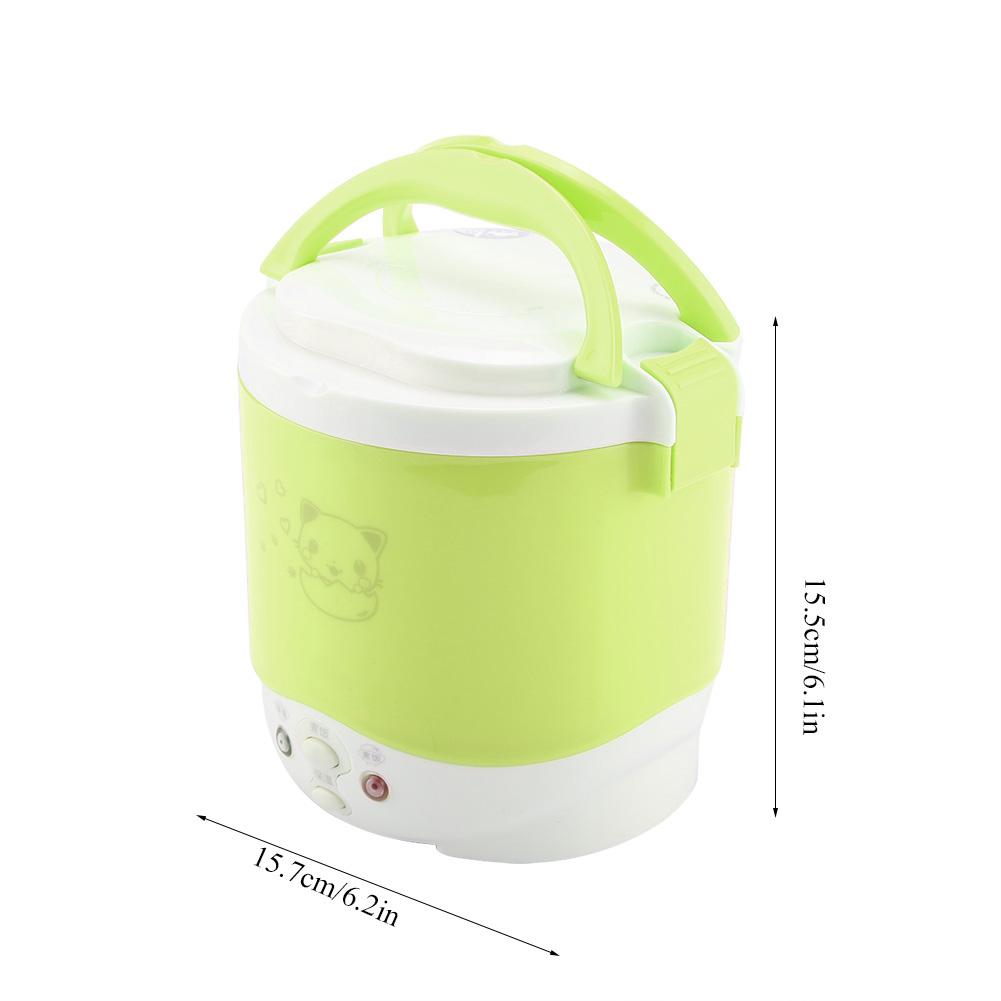 170W 1L Electric Portable Multifunctional Rice Cooker Food Steamer for Home (Green)