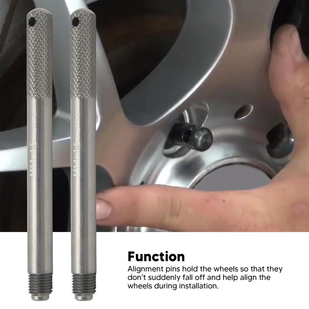 2 Stück Spurvermessungsstift Radaufhängungsstift Satz Felgenbolzenstift Führungswerkzeug für Autoreifenreparatur Accesorios Automovil M14*1.25 M14*1.5