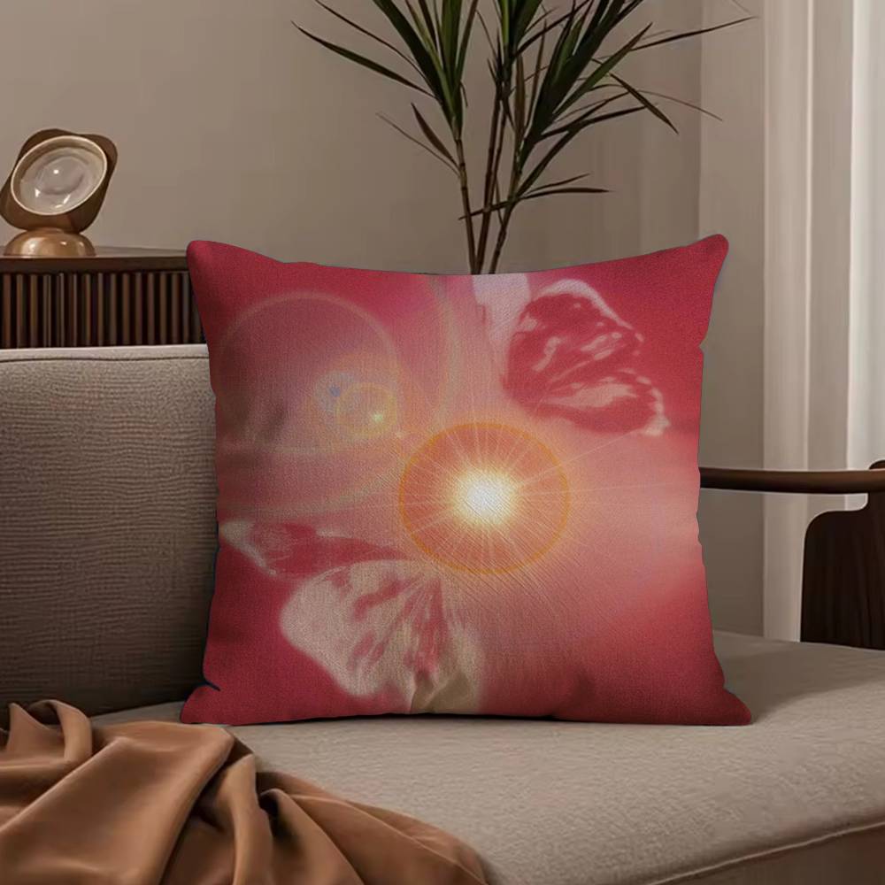 Anime Butterfly Pillow Case Anti-dustmite Pillowcase Invisible zipper silky short plush Sofa cushion cover