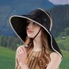 Summer outdoor sun hat colored glue big brim empty top hat seaside vacation shawl neck protection sun protection bucket hat