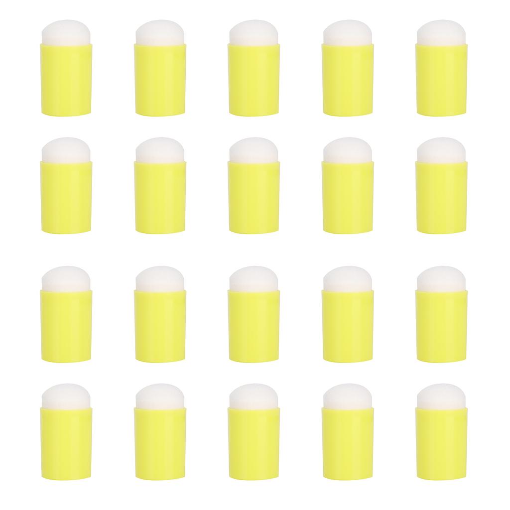 20Pcs Finger Sponge Daubers Yellow Children DIY Painting Ink Pad Stamping Tools Boxed