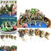 6pc Miniature Fairy Garden Figurines Set Vibrant Multicolored Outdoor Micro Landscape Decor