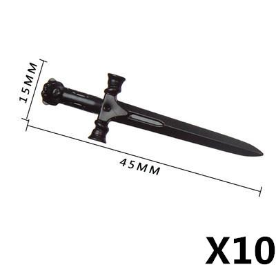 MOC Mattoncini Militari Figura Medievale Soldato Accessori Arma Spada Ascia Coltello Pugnale Martello Giocattolo Mini Mattoncino Regalo R027