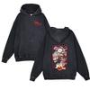Schwerer 440g Gewaschener Vintage Baumwoll Hoodie Herren Streetwear Anime Print Übergroßer Schnitt