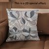 2D Floral Embossed Pattern Decorative Cushion Covers Pattern Cushion Cover Suitable For Sofa Bedroom Car Pillow Cover