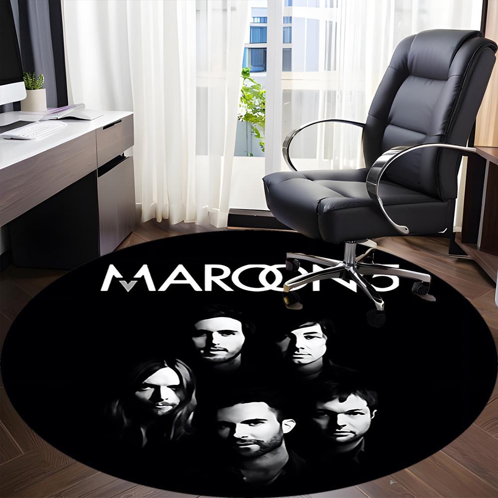 1PC Maroon 5 Office Round Rug Perfect for Office Non-Slip Backing, Decorative Floor Mat yy250916036