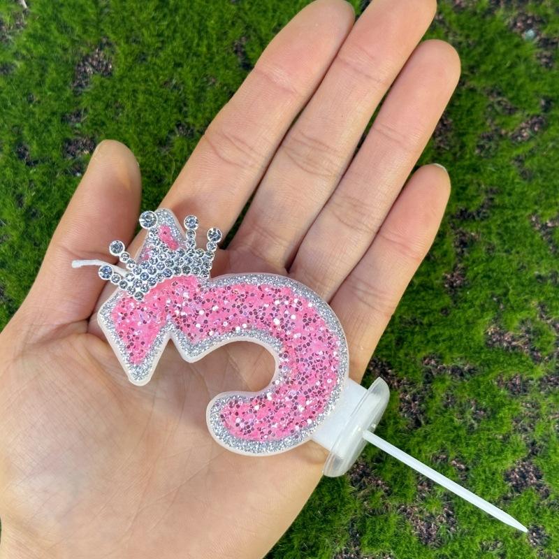 Creative Digital Birthday Candle Cake Party Decoration Diy Anniversary Crown