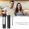 Silicone Case for Apple TV 4K 2021 Remote Black Anti Slip Cover with Lanyard