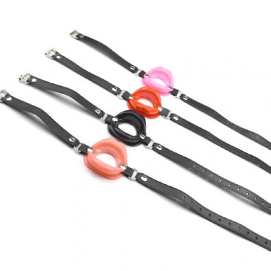 Cheap price rubber oral open lips shaped mouth gag for women bdsm SM bondage sexy mouth gags sex
