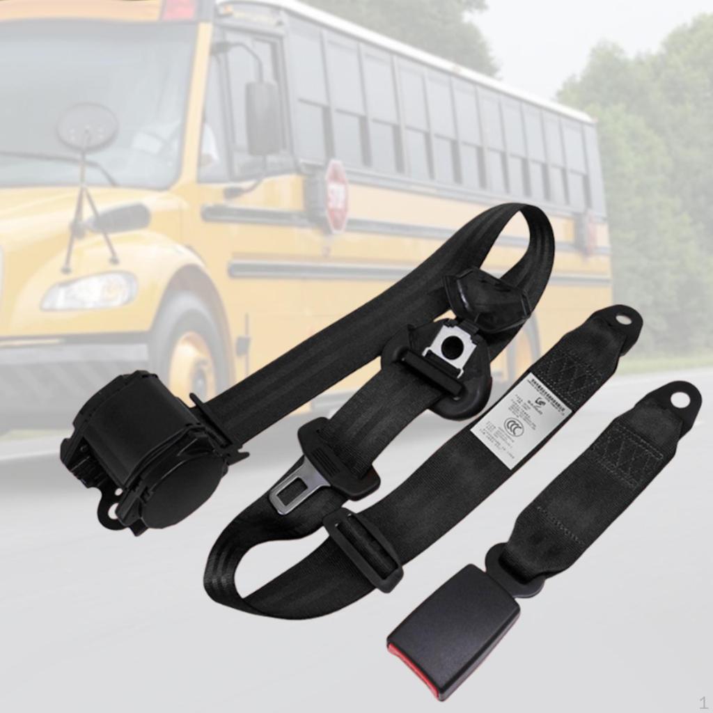 3 Point Car Seat Belt Automatic Retracting for Go Kart Van Black