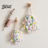 Seasonal Hanging Tree Small Trinket Bag Plush Drawstring Gift Accents Christmas Pom Bell Bags