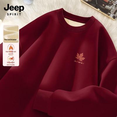 JEEP SPIRIT Men's Fleece Lined Graphic Sweatshirt