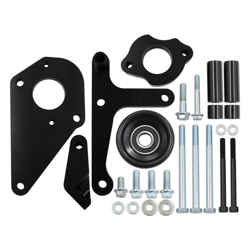 For LS Truck Low Mount Alternator And Power Steering Pump Bracket Kit For Chevy For GMC чёрный