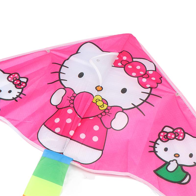 Cute Cartoon Colorful Triangle Kite Flying Toys Kite For Children Kids With 30M Kite String Outdoor Fun Sports Kites Toys