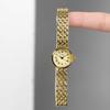 GEDI Elegant Women's Quartz Watch Vintage Roman-style Sophisticated Stainless Steel Strap Stylish Water-resistant Quartz Watch