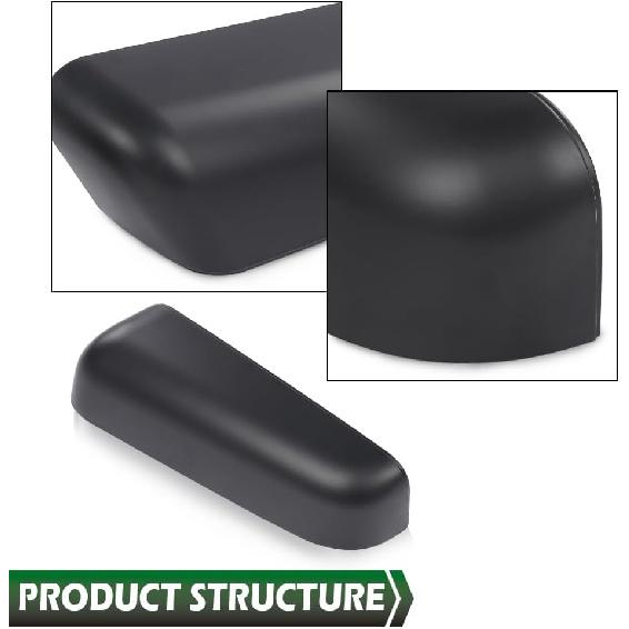 GRAND ORANGE 2 Peças Tampas de Espelho Retrovisor Compatíveis com Ford F150 2009-2014, 9L3Z17D743BAPTM, 9L3Z17D742BAPTM, Preto Primer Lado Esquerdo e Direito Espelho Retrovisor