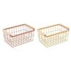Versatile Basket - DKD Home Decor - Yellow and Terracotta - Metal and Pine Wood - 30.5x20x14.5 Cm - Multifunctional