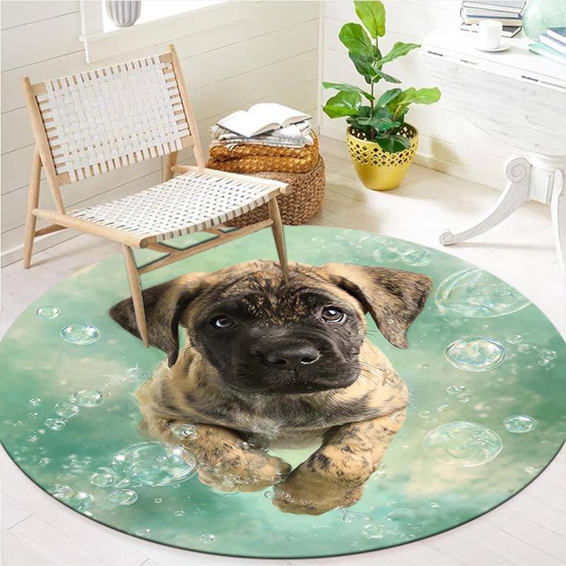 Vortex Crossing Gate Runder Bereichsteppich, Teppich für Wohnzimmer Schlafzimmer Sofa Spielzimmer Dekor, Rutschfeste Bodenmatte