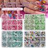 DIY Nail Art Kit With 3mm AB Transparent Flat Back Rhinestones 12 Compartments For Crafts And Fashion