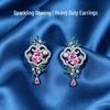 Elegant Chinese-Style Zircon-Inlaid Summer Earrings with S925 Silver Needles